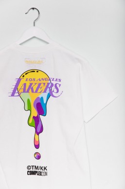 Takashi Murakami ComplexCon x LA Lakers M&N Drip Tee WhiteTakashi